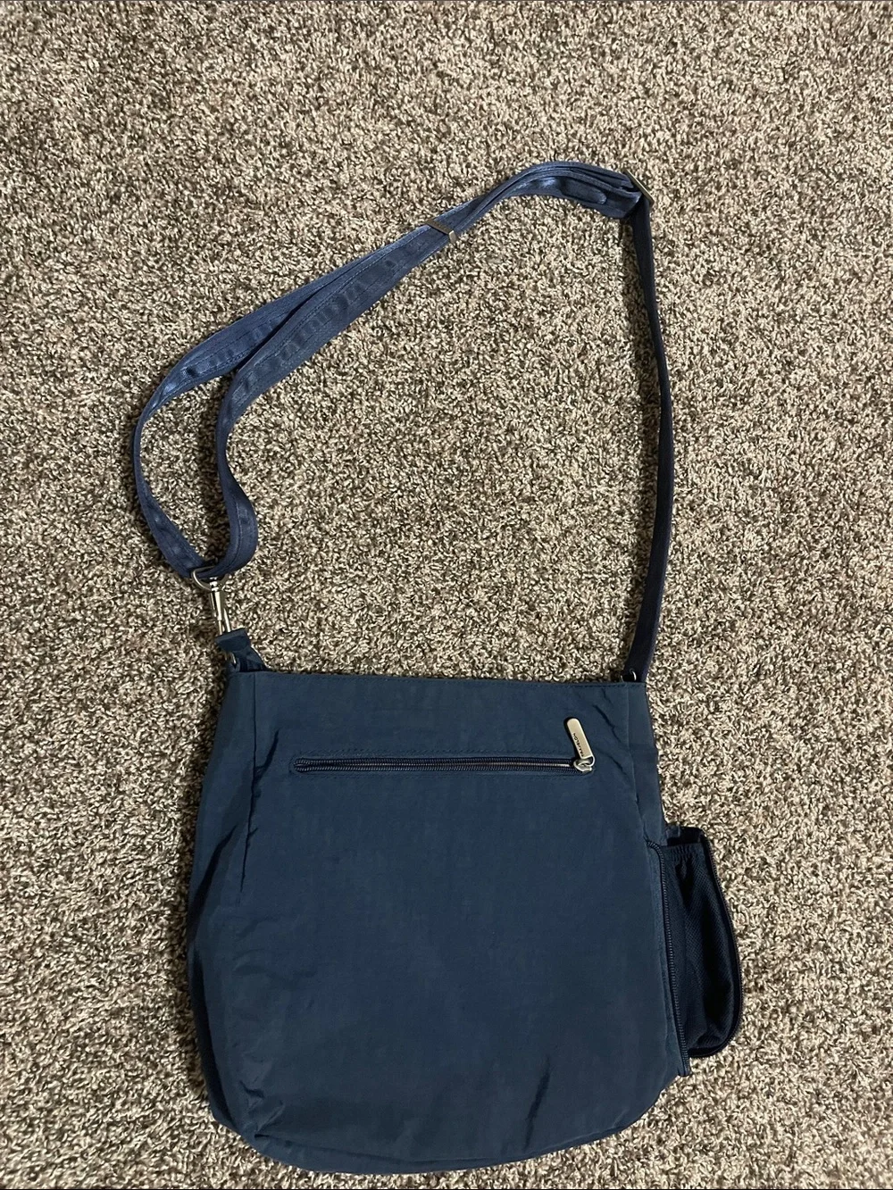Travelon Quilted Crossbody Shoulder Bag - Navy